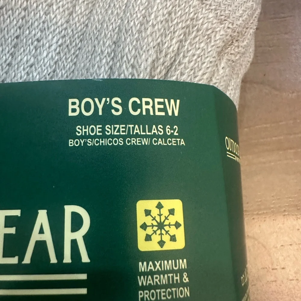Boys' Crew Socks - Green and Brown